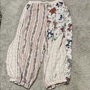 Patchwork Floral & Plaid Lounge Jogger